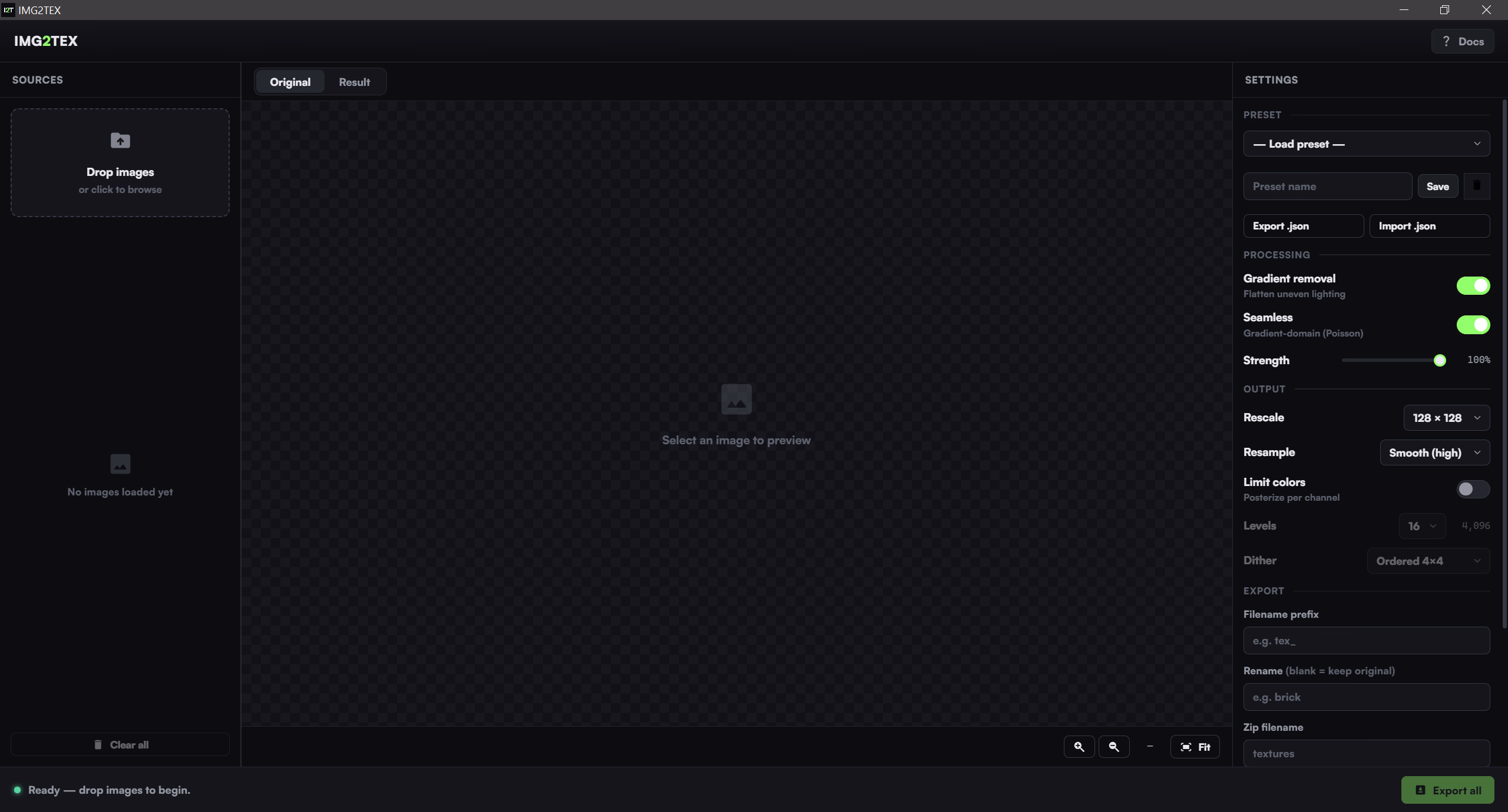 IMG2TEX screenshot 1