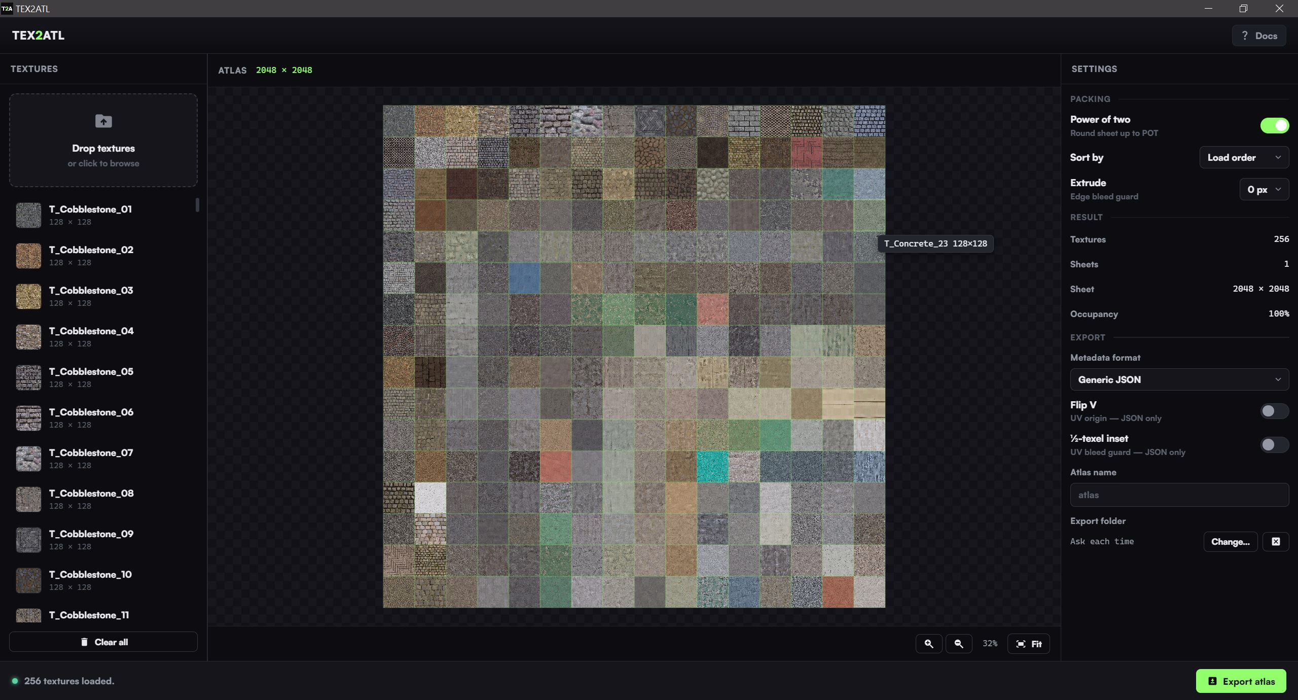 TEX2ATL screenshot 2